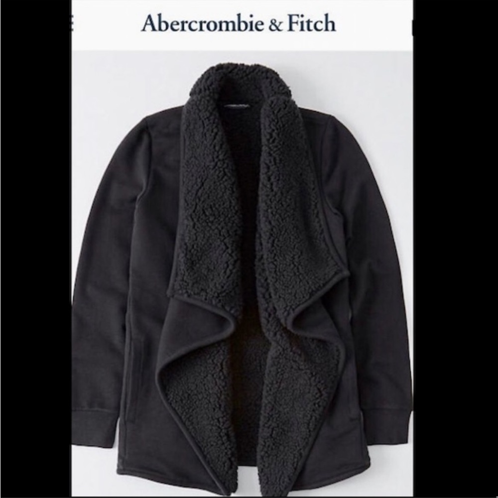 Abercrombie & Fitch Sherpa Open Cardigan Jacket XS